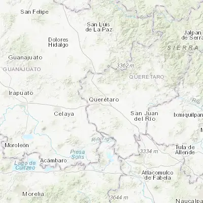 Map showing location of La Cañada (20.608050, -100.332750)