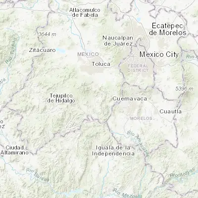 Map showing location of La Ciénega (18.956110, -99.581390)