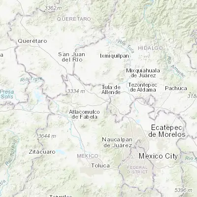 Map showing location of La Comunidad (20.021110, -99.576110)