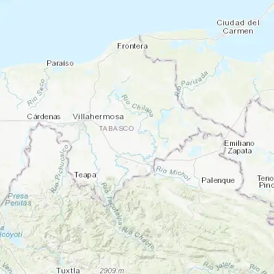 Map showing location of La Curva (17.866040, -92.488140)
