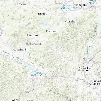 Map showing location of La Ermita (Nueva Jerusalén) (19.074440, -101.506670)