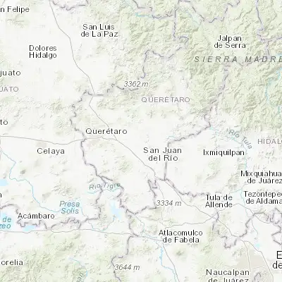 Map showing location of La Fuente (20.552550, -100.035910)