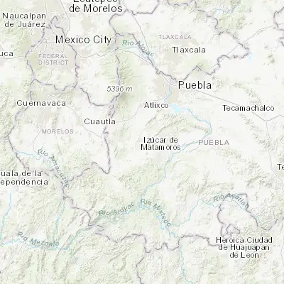 Map showing location of La Galarza (18.667780, -98.455280)