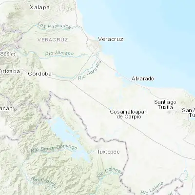 Map showing location of La Isla (18.600000, -96.150000)