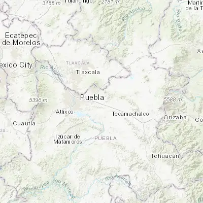 Map showing location of La Magdalena Tetela Morelos (19.049220, -97.941310)