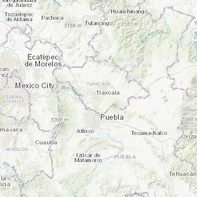 Map showing location of La Magdalena Tlaltelulco (19.282870, -98.196090)