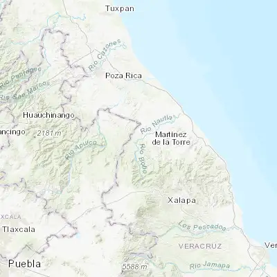 Map showing location of La Palmilla (20.020410, -97.145530)