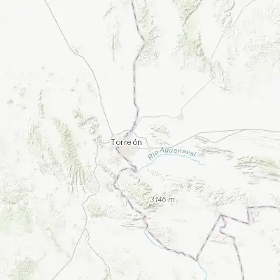 Map showing location of La Partida (25.591810, -103.299940)