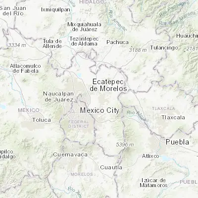 Map showing location of La Pastoría (19.543060, -98.911110)