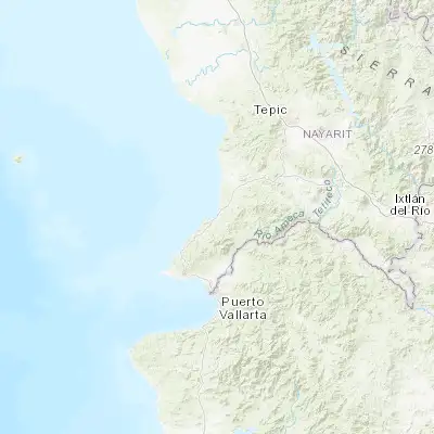 Map showing location of La Peñita de Jaltomba (21.038840, -105.247920)