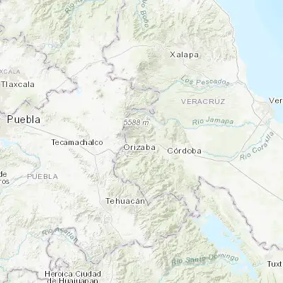 Map showing location of La Perla (18.928170, -97.133620)