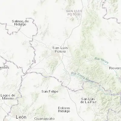 Map showing location of La Pila (22.034250, -100.867860)