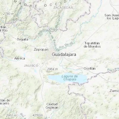 Map showing location of La Punta (20.571560, -103.211470)
