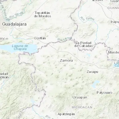 Map showing location of La Rinconoda (20.043630, -102.288500)