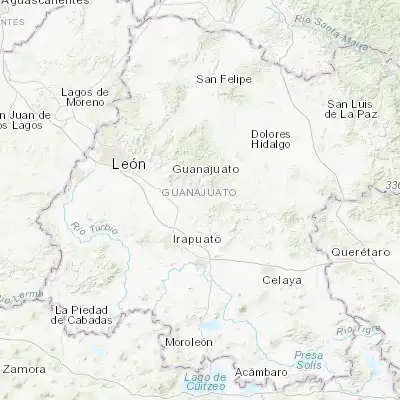 Map showing location of La Sauceda (20.898310, -101.191240)