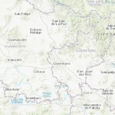 Map showing location of La Solana (20.738350, -100.394690)