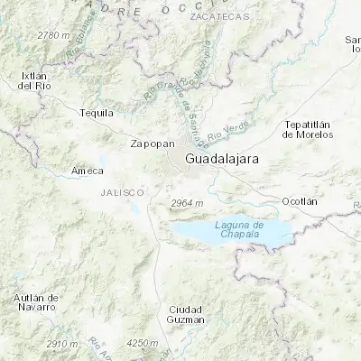 Map showing location of La Unión del Cuatro (20.531480, -103.368120)
