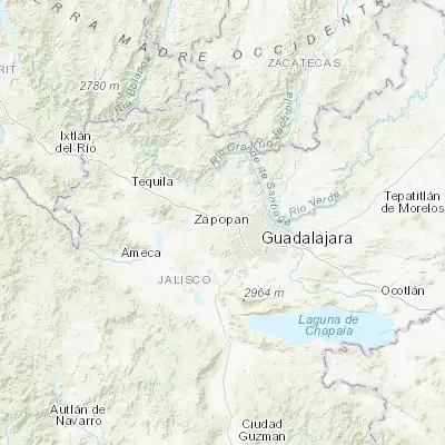 Map showing location of La Venta del Astillero (20.727950, -103.545090)