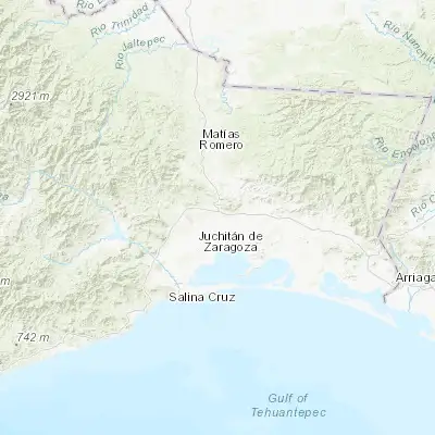 Map showing location of La Ventosa (16.551880, -94.947620)