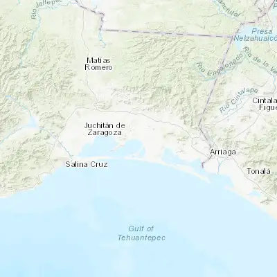 Map showing location of Las Amilpas (16.366670, -94.616670)