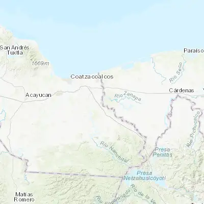 Map showing location of Las Choapas (17.911770, -94.096460)