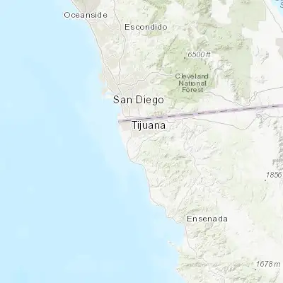 Map showing location of Las Delicias (32.408890, -116.943610)