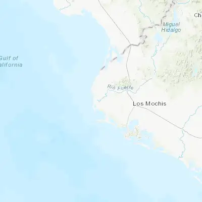 Map showing location of Las Grullas Margen Izquierda (25.853060, -109.329170)