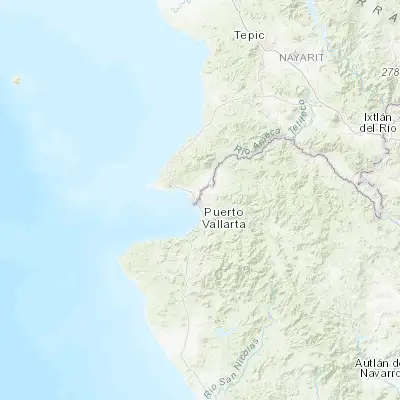 Map showing location of Las Juntas (20.701310, -105.245850)