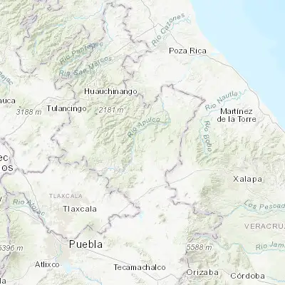 Map showing location of Las Lomas (19.823900, -97.612270)