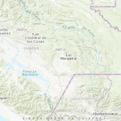 Map showing location of Las Margaritas (16.312650, -91.981070)