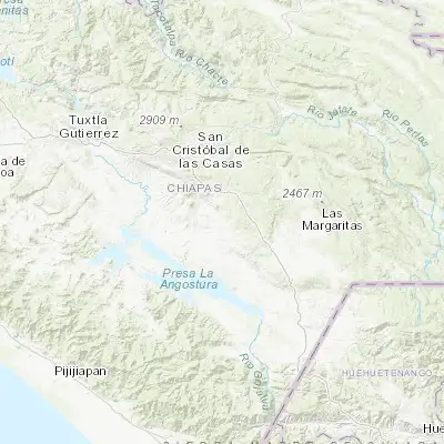Map showing location of Las Rosas (16.365740, -92.370400)