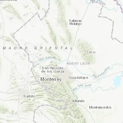Map showing location of Las Torres (25.951670, -100.318060)