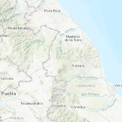 Map showing location of Las Vigas de Ramírez (19.637220, -97.098210)