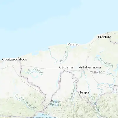 Map showing location of Libertad (18.180780, -93.368480)