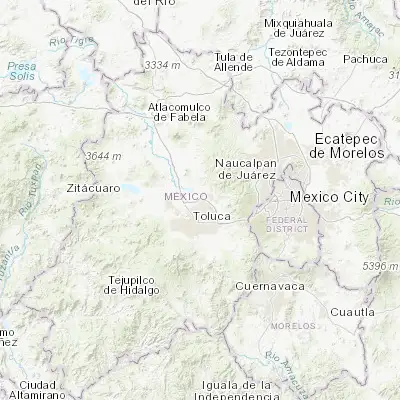 Map showing location of Llano de la Y (19.402780, -99.616390)