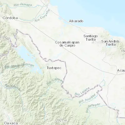 Map showing location of Loma Bonita (18.107210, -95.879040)