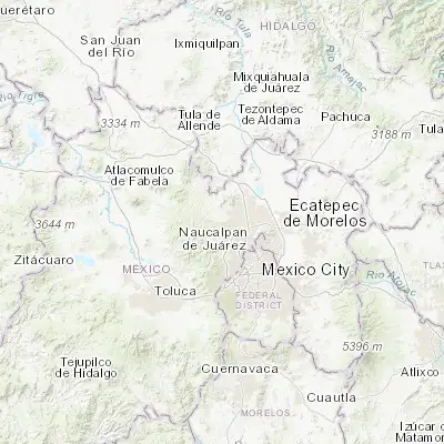 Map showing location of Loma de San José (19.642220, -99.327780)