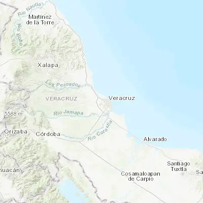 Map showing location of Lomas de Río Medio Cuatro (19.193330, -96.210560)