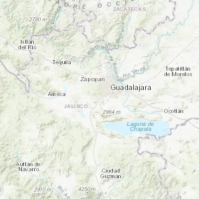Map showing location of Lomas de San Agustín (20.527500, -103.467780)