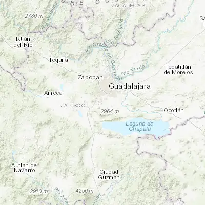 Map showing location of Lomas del Sur (20.492500, -103.417500)