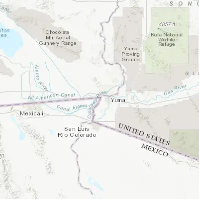 Map showing location of Los Algodones (32.700000, -114.733330)