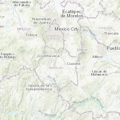 Map showing location of Los Arcos (18.887220, -99.024170)