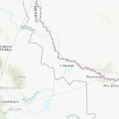 Map showing location of Los Guerra (26.394290, -99.079720)