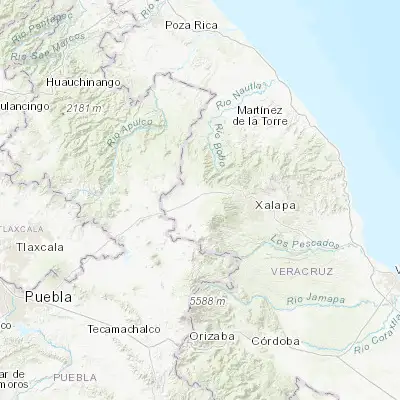 Map showing location of Los Molinos (19.595650, -97.215130)