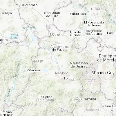 Map showing location of Los Reyes (19.685240, -99.764500)