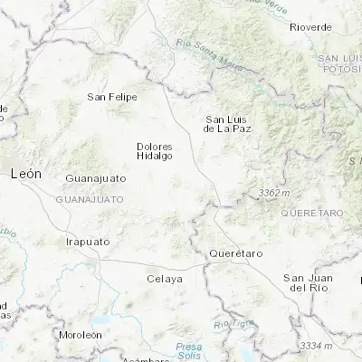 Map showing location of Los Rodríguez (21.043110, -100.643610)