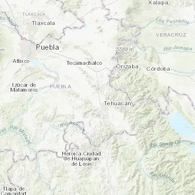Map showing location of Magdalena Cuayucatepec (18.549720, -97.484720)