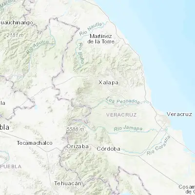 Map showing location of Mahuixtlan (19.409480, -96.917500)