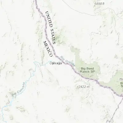 Map showing location of Manuel Ojinaga (29.564440, -104.416390)