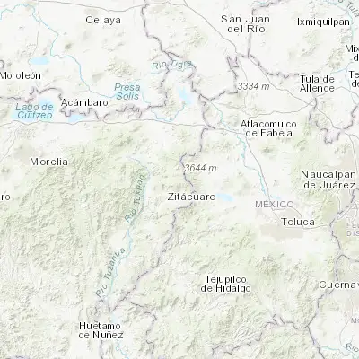 Map showing location of Manzana de San Luis (19.562360, -100.277030)